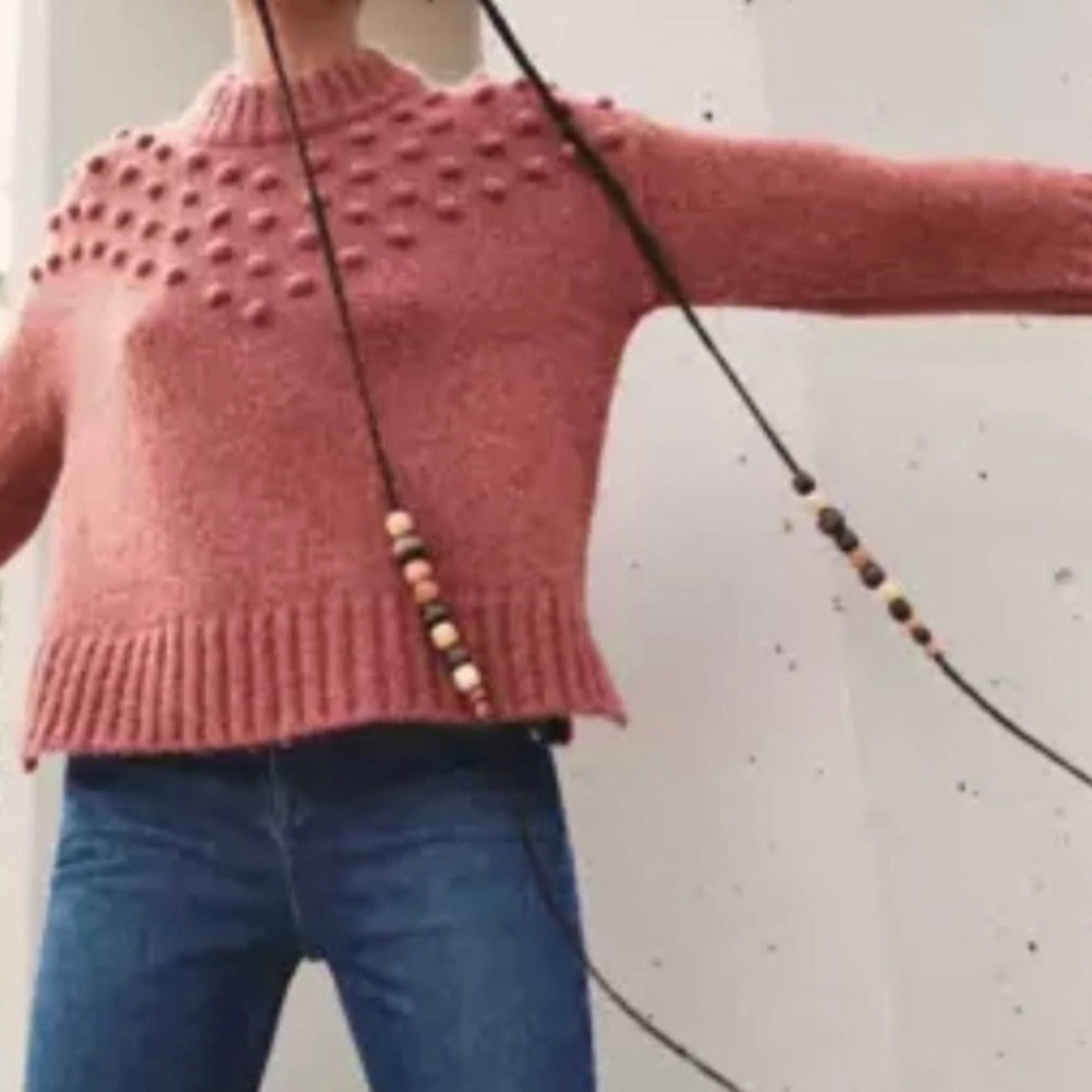 Madewell Placed Bobble Mockneck Sweater